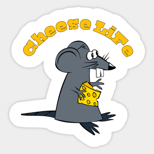 Rat Cheese Life Sticker